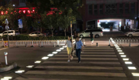 Smart solar road stud marker crosswalk device 