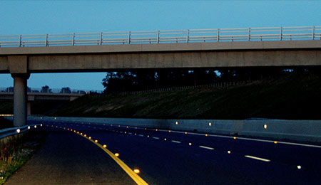 reflective cats eyes motorway