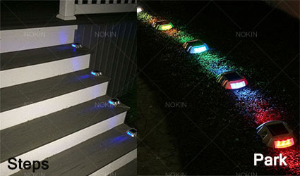 solar LED road stud in steps
