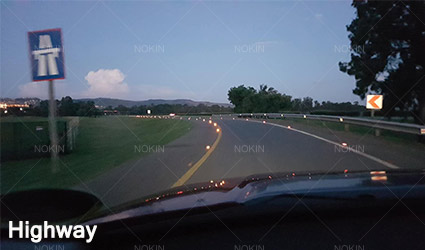 solar road stud in highway